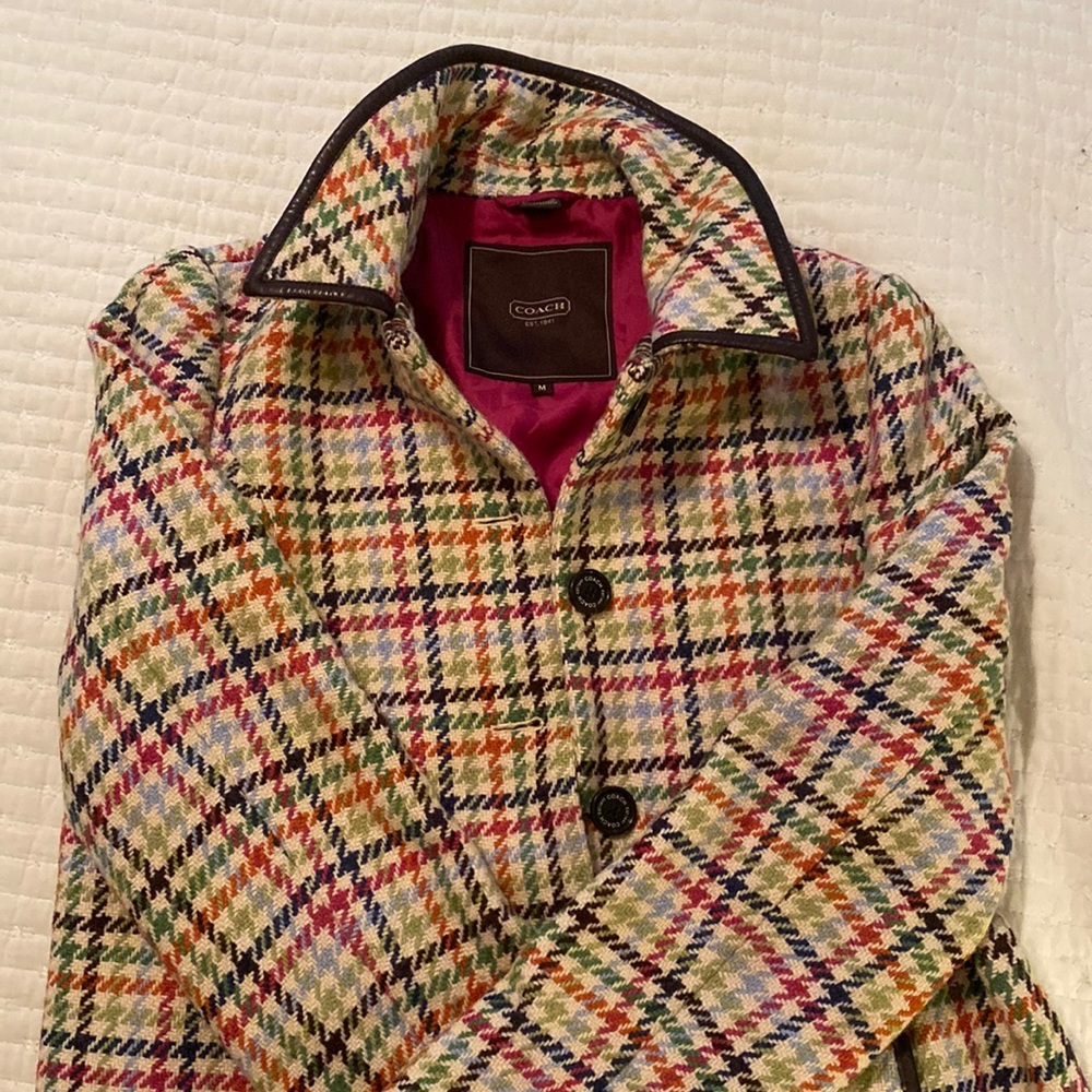 Coach herringbone wool jacket, M
